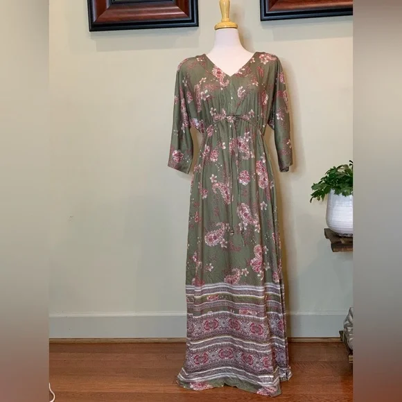 100 viscose maxi dress Sunset Blush Maxi Dress S